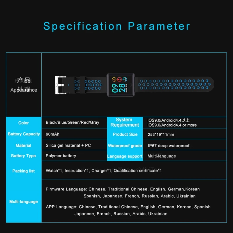 Смарт-часы для мужчин и женщин 2019 кровяное давление кислород пульсометр