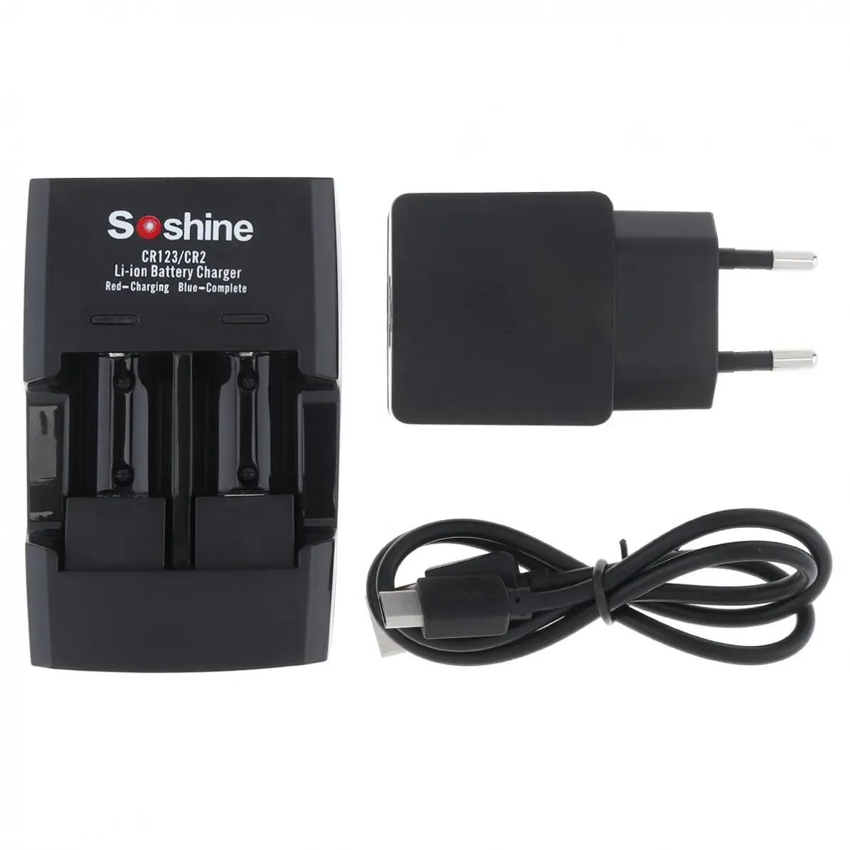 Soshine SC-S5 2 слота литий-ионный аккумулятор RCR123/RCR2 быстрого Батарея умных зарядных устройств для 14250/CR2/16340/17335/15266 Батарея
