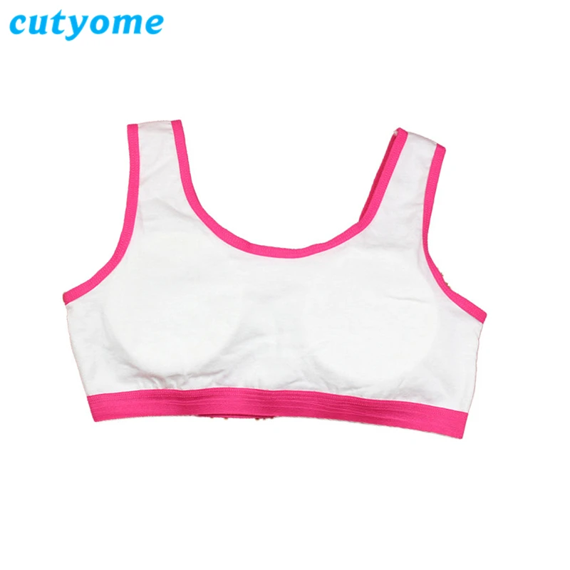 Cutyome/маленькие бюстгальтеры для девочек-подростков, хлопковый Съемный мягкий тонкий спортивный бюстгальтер для детей, комфортное детское нижнее белье для девушек
