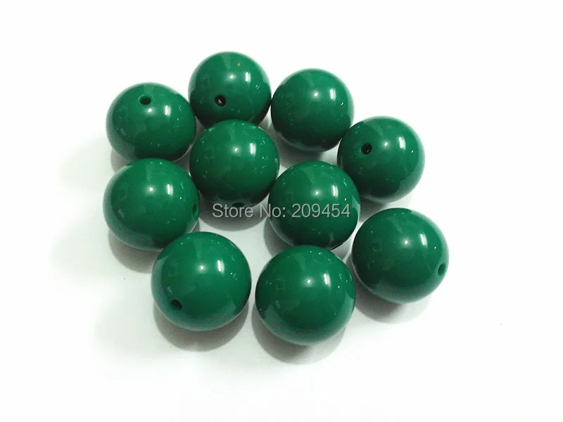 Новинка! Крупные акриловые бусины 20 мм 105 шт./лот темно зеленые для изготовления