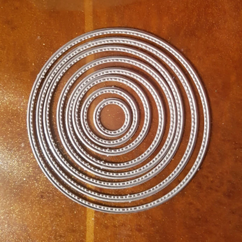 Прошитые круглые рамки набор металлических вырубных штампов Скрапбукинг