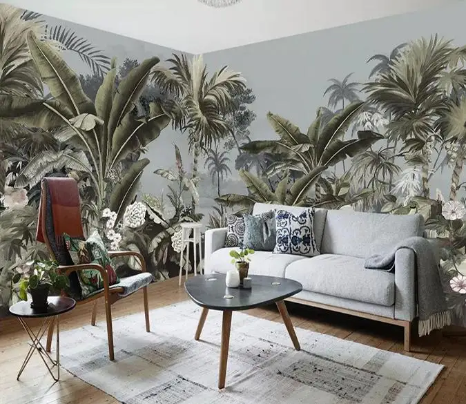 

[Self-Adhesive] 3D Dense Plants Forest 2 Wall Paper mural Wall Print Decal Wall Murals