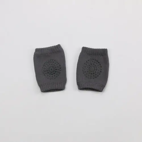Dark gray Детские аксессуары, новые модные детские наколенники для ползания, защитные наколенники для ходьбы, защита коленей, нескользящая силикагель - Цвет: Dark gray