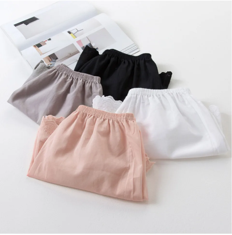 Женские шорты безопасности штаны летние хлопковые кружевные бесшовные против