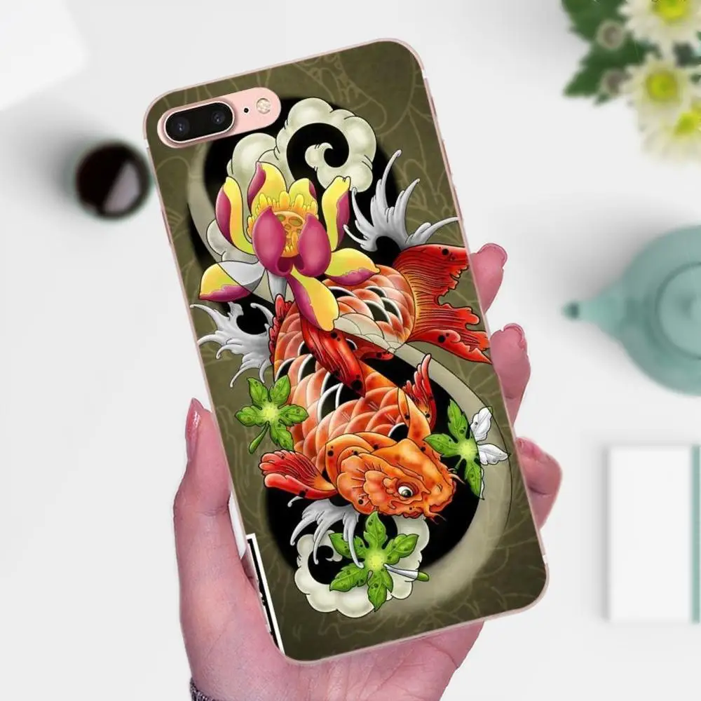 Японская японская Татуировка Koi Fish для LG Nexus 5 5X G2 G3 mini spirit G4 G5 G6 K4 K7 K8 K10 2017 V10 V20 V30