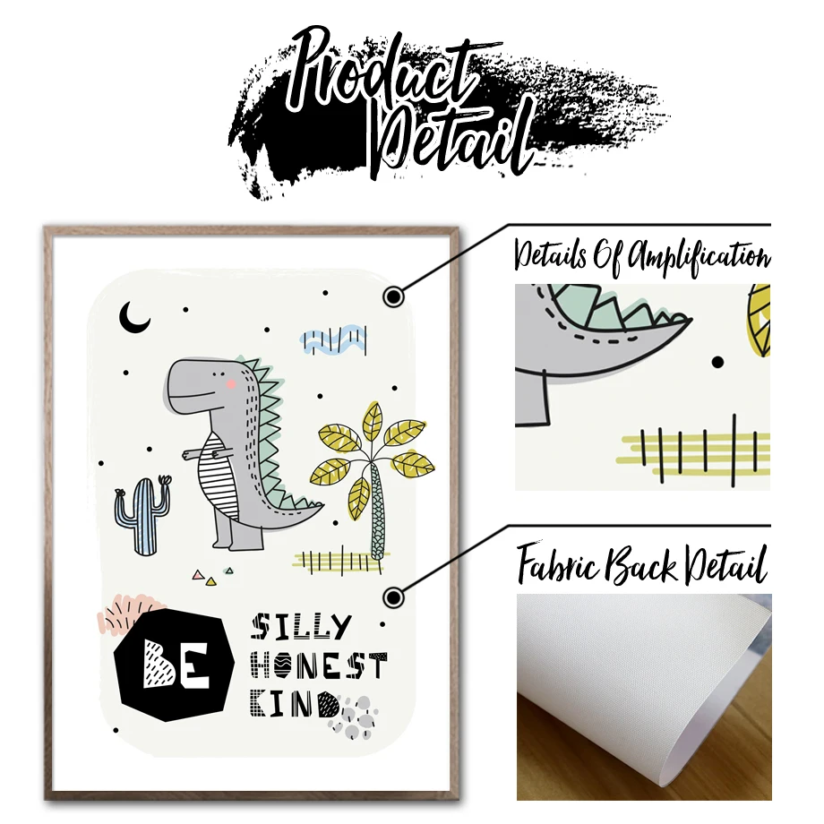 Милый динозавр тираннозавр рекс Птерозавр скандинавские постеры и принты