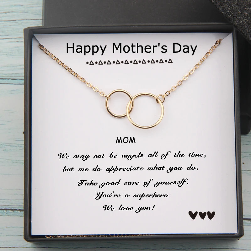 Женское Ожерелье с надписью We Love You Mom 1 шт. ожерелье в подарочной коробке подарок