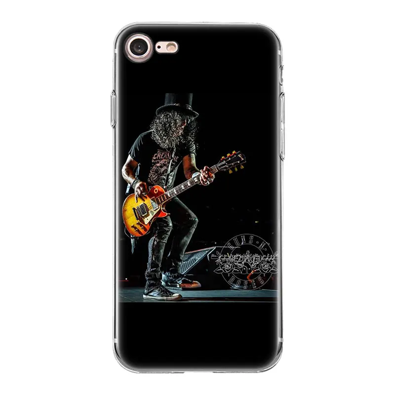 Чехол guns n roses для iphone XR XS Max 7 7S 8 Plus X 10 7+ 8+ 5 5SE 5C 6 6S 11 11Pro, мягкий чехол для телефона из ТПУ - Цвет: 14