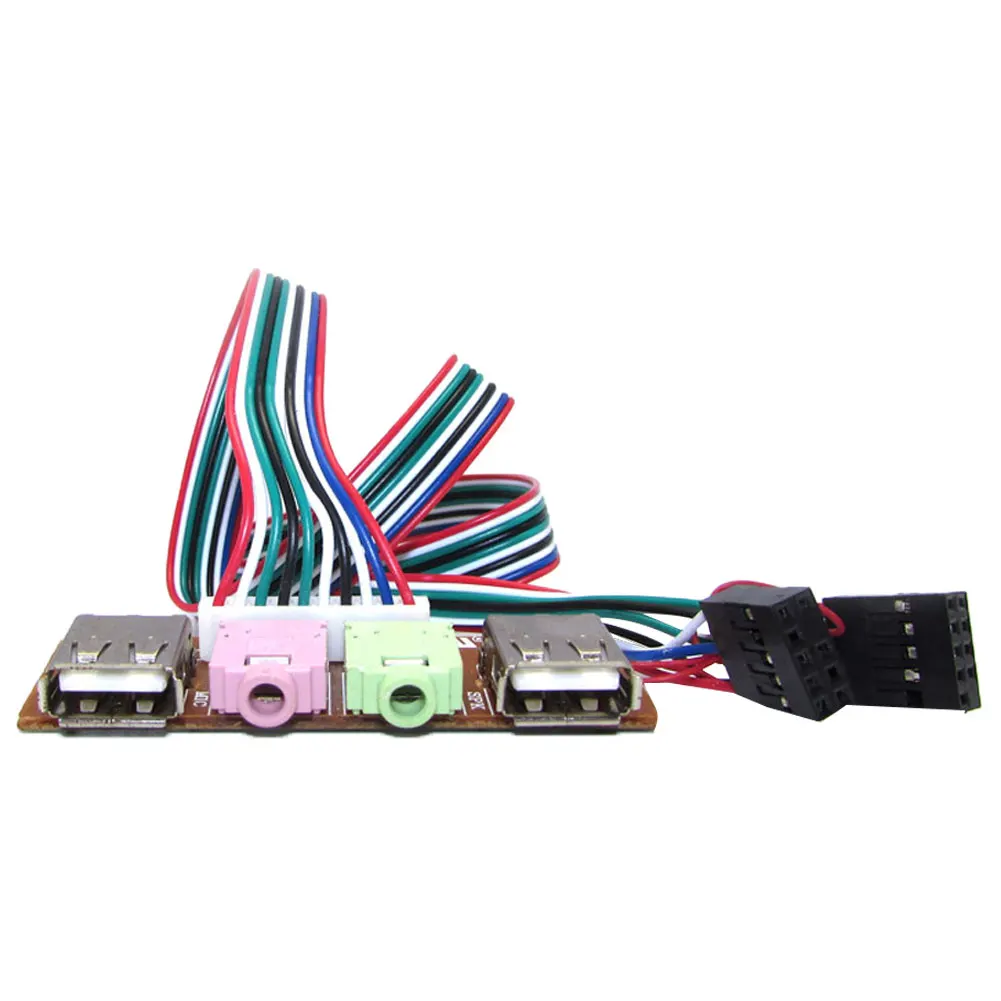 Новое поступление 6 8 см PC чехол для компьютера передний двойной USB аудио порт