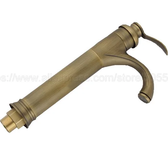 Смеситель для ванной znf020 античный латунный кран с одной ручкой горячей и