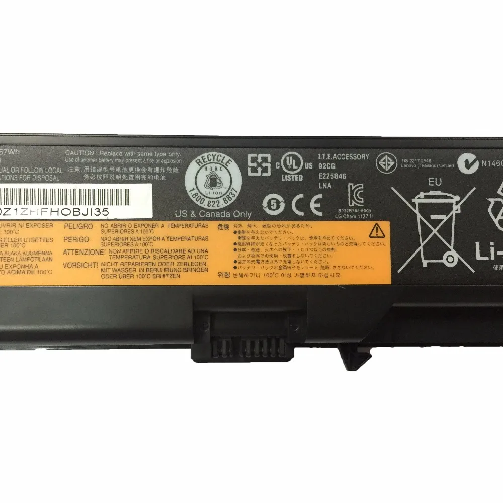 10 8 V 57WH оригинальный T410 Аккумулятор для ноутбука Lenovo ThinkPad 42T4911 42T4912 L410 L412 L420 L421 W510