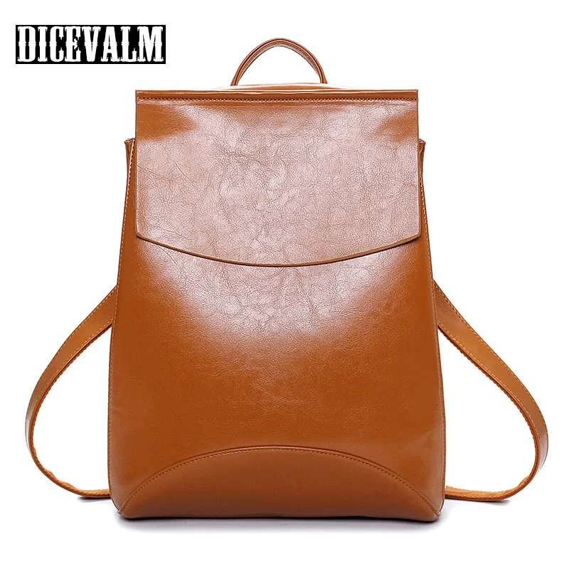 DICEVALM women shoulder bags high quality leather for youth ladies colorful chosen backpack luxury brands large | Багаж и сумки