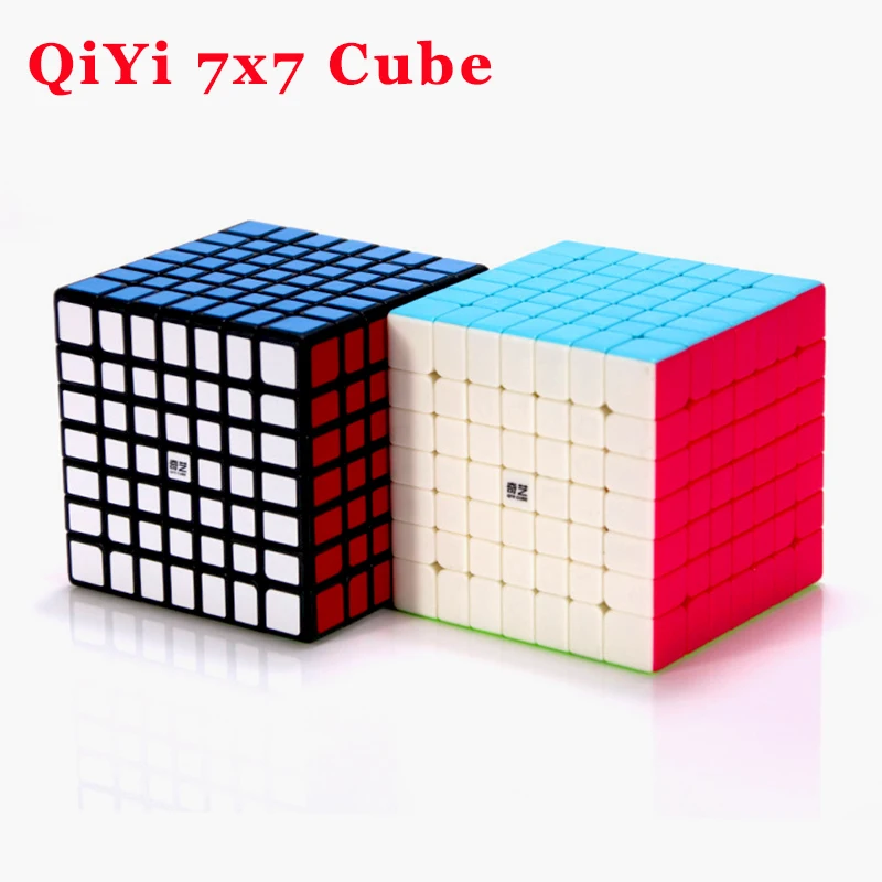 Qiyi Mofangge QiXing 7x7x7 куб черный магический куб без наклеек 7x7 головоломка 7 слоев Cubo профессиональные Развивающие игрушки для детей подарок