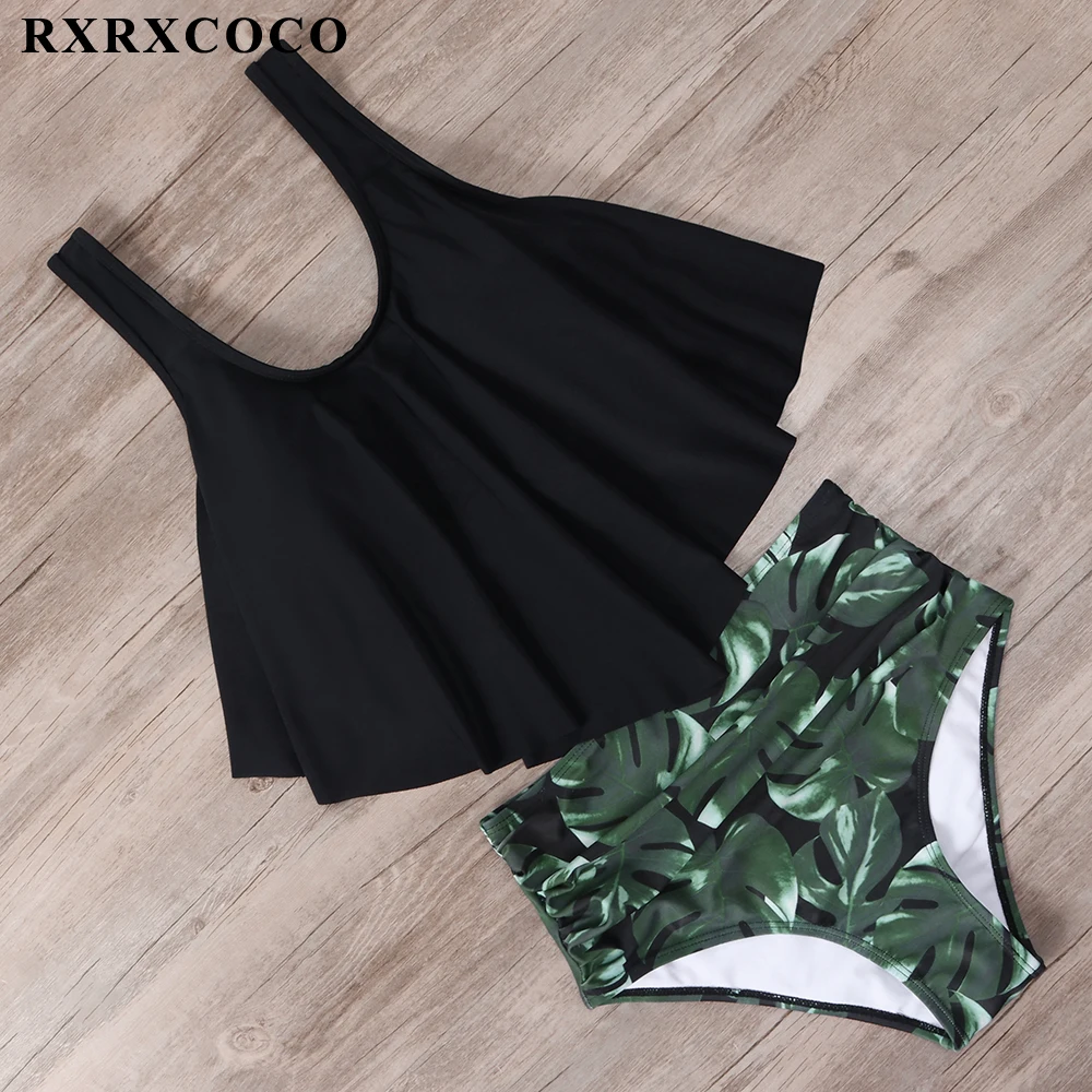 Купальники rxcoco женский купальник с оборками и цветочным принтом женское бикини