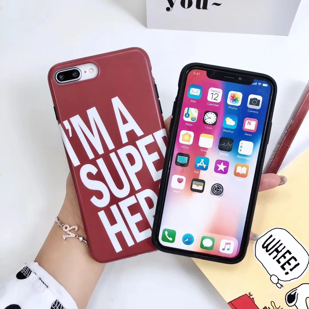 Fashion Hip hop Cool tide Simple Text Personality cover case for iPhone 8 7 6 6s Plus X XR Xs Max Silicone phone back shell |
