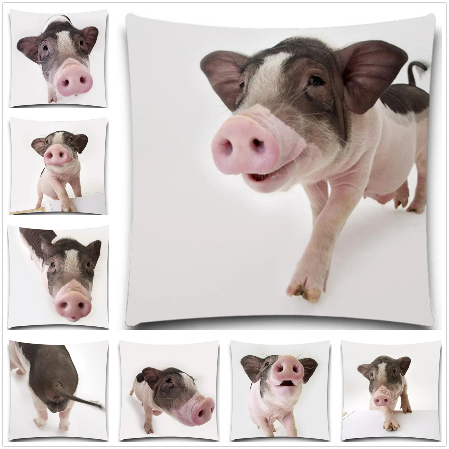 

Чехол для подушки Pigs из хлопка и полиэстера с 2D принтом, 5 размеров, 9 стилей