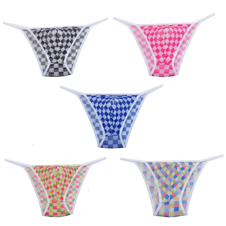 Пикантное Мужское нижнее белье из прозрачной микросетки трусы прозрачные