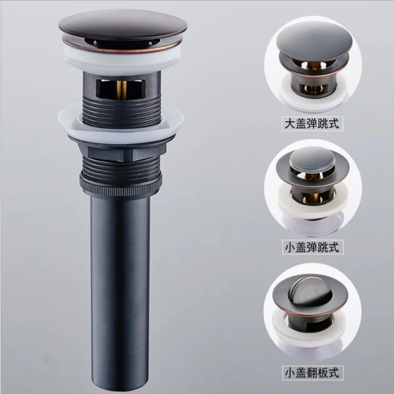 

ITAS-5581 Large cover art basin bouncing core retro European black antique copper basin black bronze drain strainers