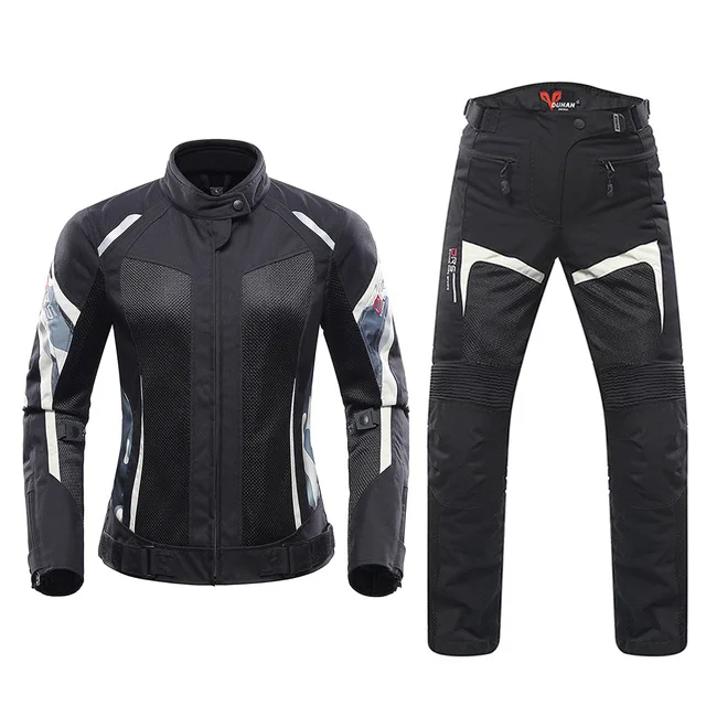 B Jacket And Pants DUHAN мотоциклетная куртка, куртка ms, летняя дышащая сетчатая мотоциклетная куртка, защитное снаряжение, мотоциклетный костюм, мотоциклетная одежда для женщин - Цвет: B Jacket And Pants