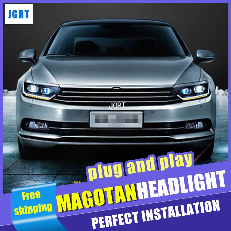 Автомобильный стайлинг фары в сборе 2011-2015 для VW Passat-b8 doublue ангельские глазки