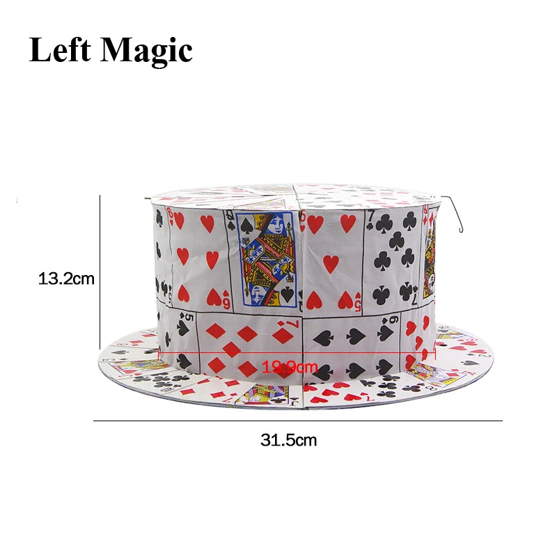 Складной вентилятор для карты верхняя шляпа волшебные трюки весенний реквизит