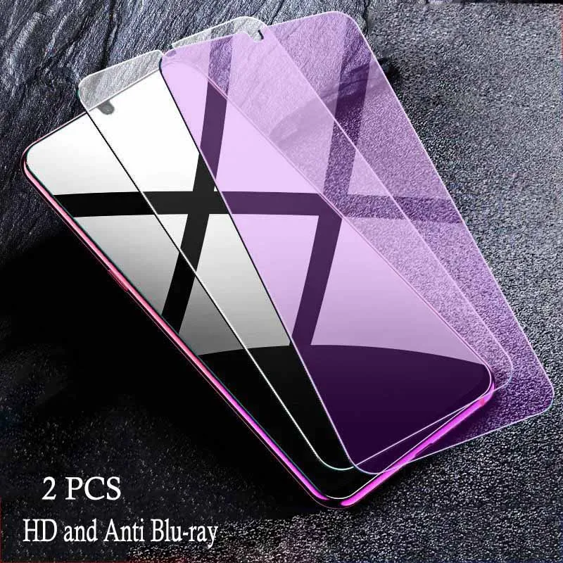 GYKZ2pcs полноэкранное закаленное стекло для huawei P30 lite P30 анти Blu-Ray полное покрытие Защитная стеклянная пленка для Huaiwe P30 lite - Цвет: HD and Anti Blu 2pcs