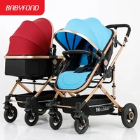 boy and girls twin strollers can sit and lying trolley could split high landscape lightweight folding double stroller babyfond