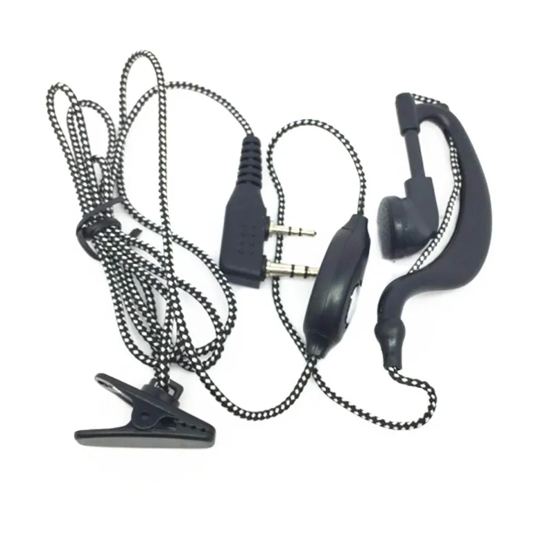 6 шт. белый вязаный провод наушники для baofeng UV5R BF888S UV82 kenwood quansheng wouxun UV8D радио |