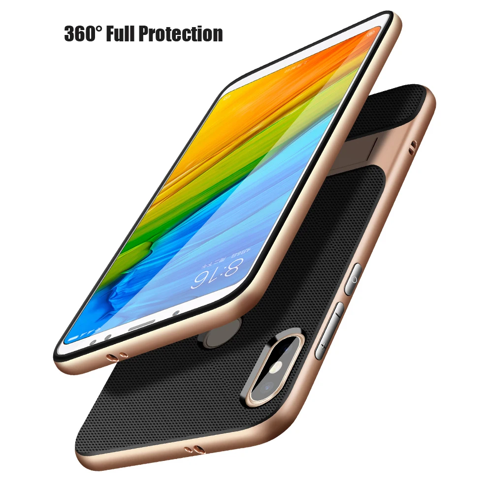 Redmi Note 6 Pro Чехол 2018 Лучший Анти шок гибридный мягкий ТПУ чехол + Жесткий Бампер
