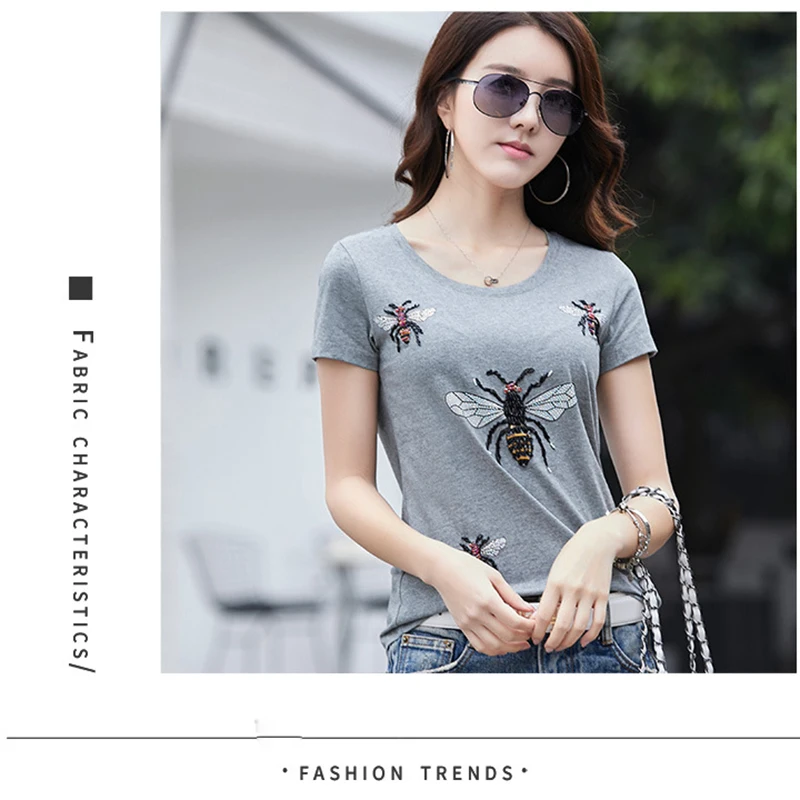 Новинка 2019 женская футболка простой дизайн облегающая модная качественная