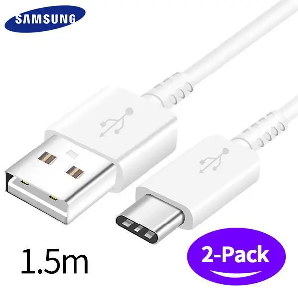 Кабель для быстрой зарядки samsung S9 S8 Plus note8 type C note9 1,2 M/1,5 M 2A usb type C C5pro C7pro C9pro для P20 pro P10 lite - Цвет: Two 1.5TC Cables