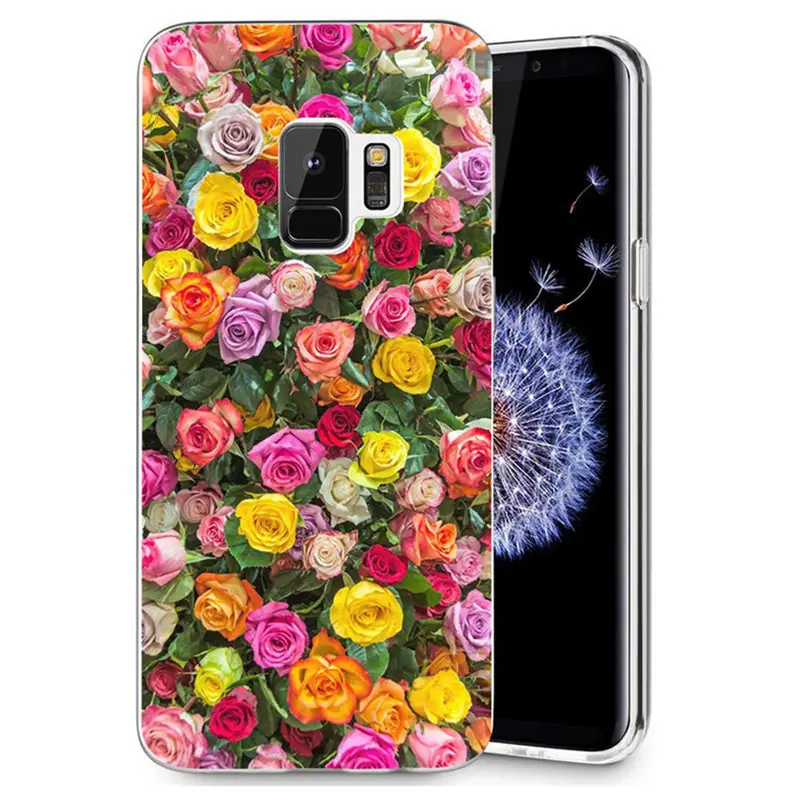 Мягкий чехол для Samsung Galaxy S3 S9 S9Plus S8 Plus S7 edge Note 8 из ТПУ с изображением огненной розы