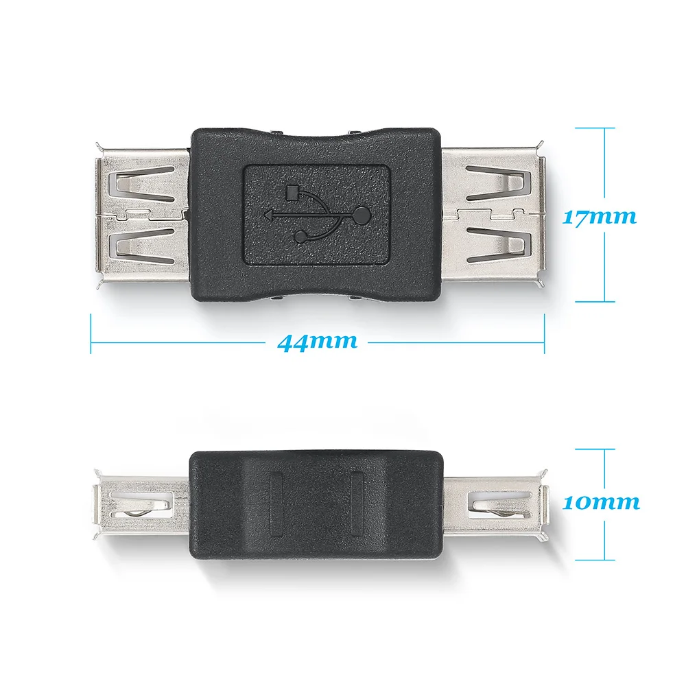 1 шт. USB 2,0 Тип A мама к гнезду соединитель адаптера F/F конвертер продвижение Usb удлинитель Jack