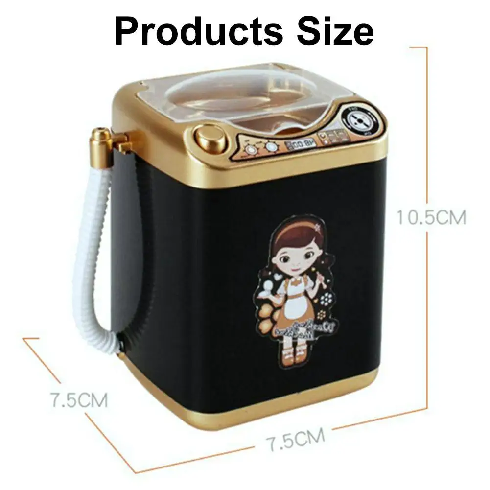 

Mini Simulation Children Play Pretend Toy Electric Cute Cosmetic Powder Puff Washing Machine Makeup Brushes Cleaner Washer Tool