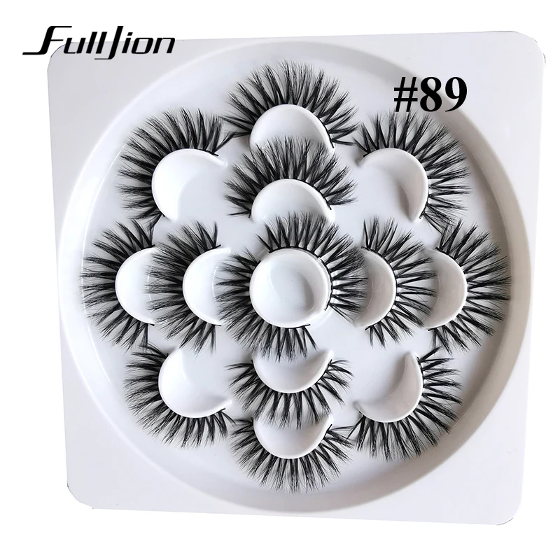Fulljion 7Pair 3D Faux Mink Lashes Natural Hair False Eyelashes Long Wispy Fake Artificial Extensions Makeups Beauty Tool | Красота и
