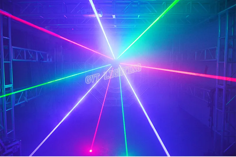 Профессиональный RGB лазерный паук светильник s движущаяся головка лазерный светильник Треугольник паук движущаяся головка DMX512 контроль DJ сценический лазерный светильник ing