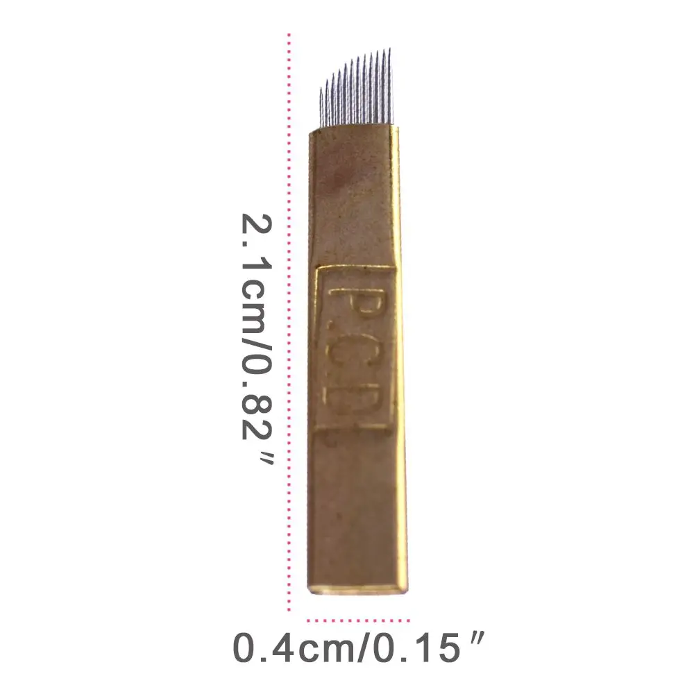 

ATOMUS 50pcs 12/14 Pin Permanent Makeup Eyebrow Tattoo Blade Microblading Needles For 3D Embroidery Manual Tattoo Pen Machine