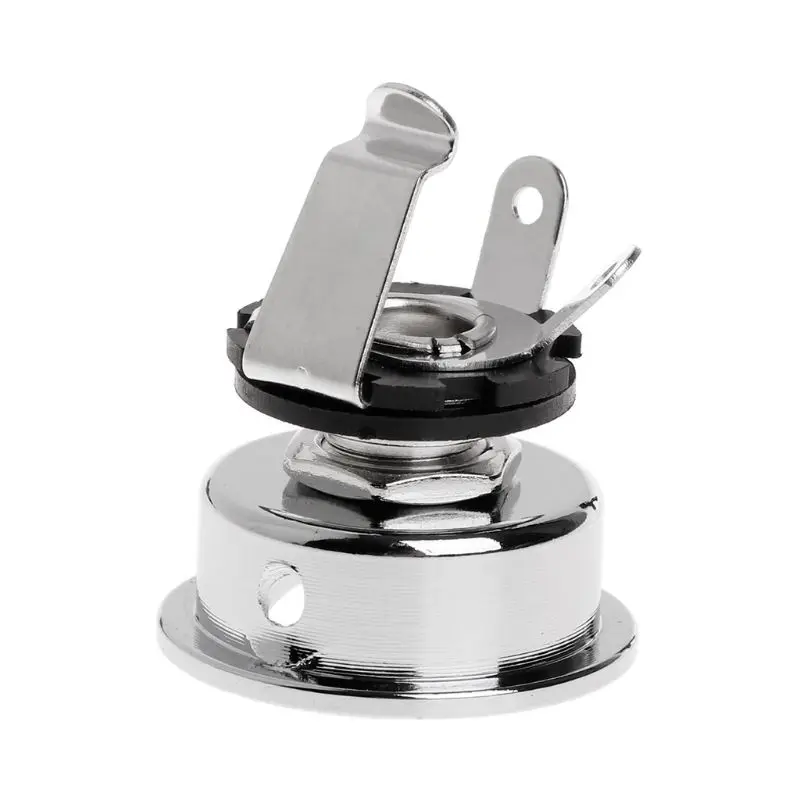 for 6.35mm Plug Electrosocket TL Silver Electric Guitar Chrome Socket Jack Plate | Обустройство дома