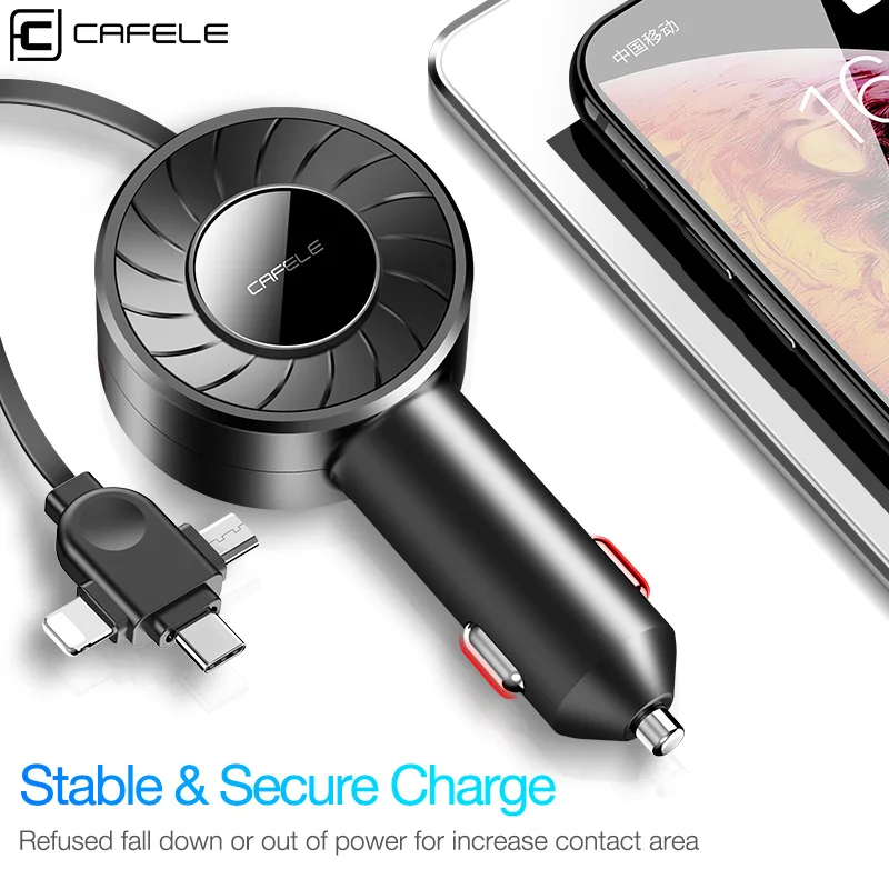 CAFELE двойной зарядное устройство usb Micro USB type C зарядный кабель для iPhone samsung huawei Xiaomi