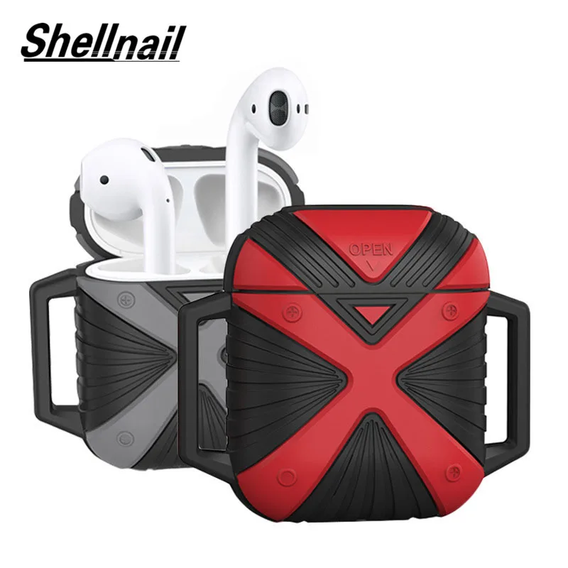 Силиконовый чехол Shellnail для Apple Airpods ударопрочный игры гарнитура AirPods милый