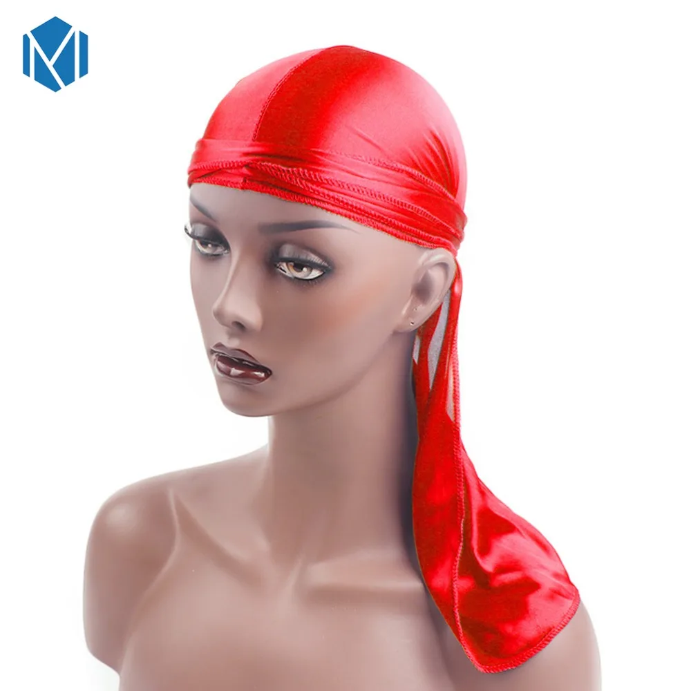 Шелковый Мужской Атласный парик Durags бандана пиратская шляпа бандо Женская