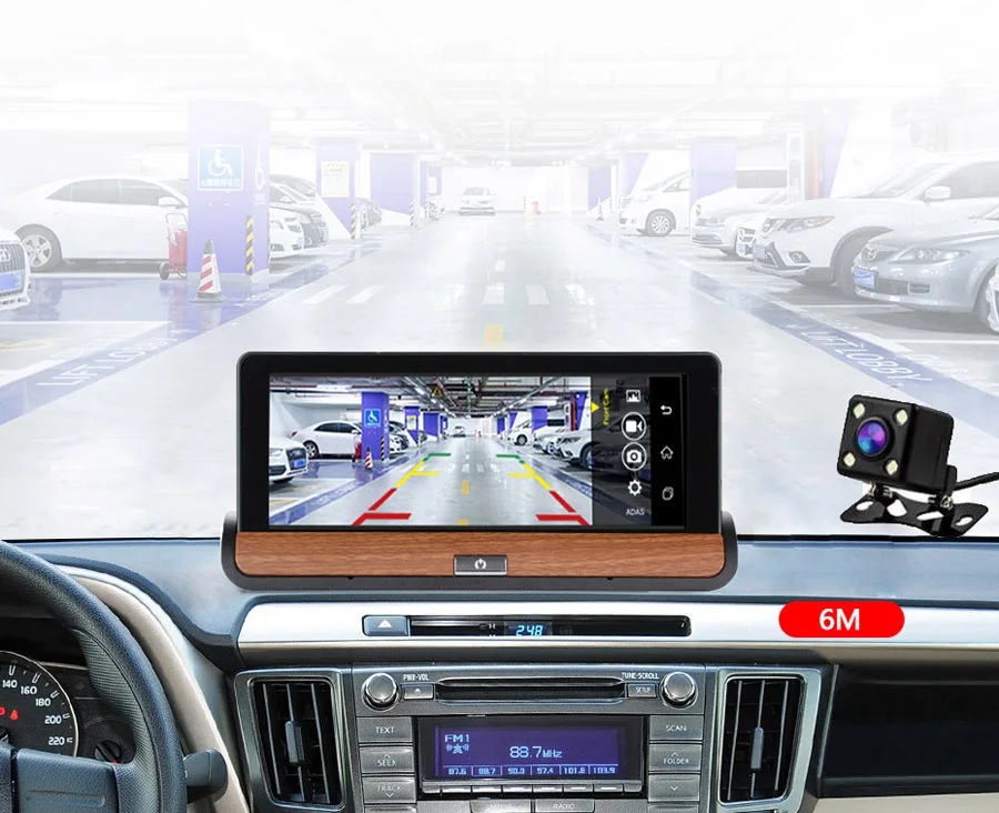 WHEXUNE 7 дюймов 4G Android автомобильный видеорегистратор камера gps навигация 1080P двойной объектив Автомобильный видеорегистратор ADAS WiFi монитор Bluetooth