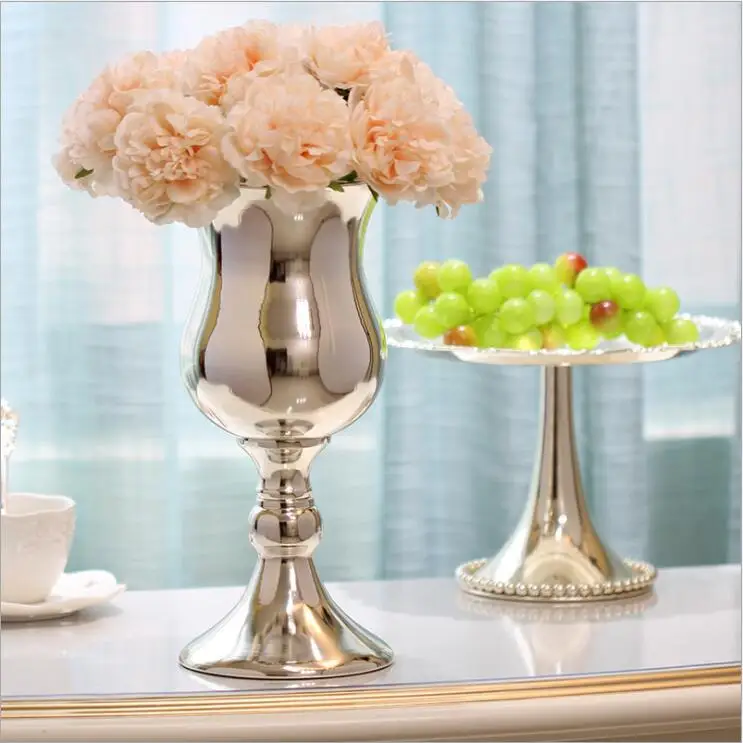 

Europe sliver plated vases as wedding decoration vase floor vases for wedding decoration flower vases for weddings HP033