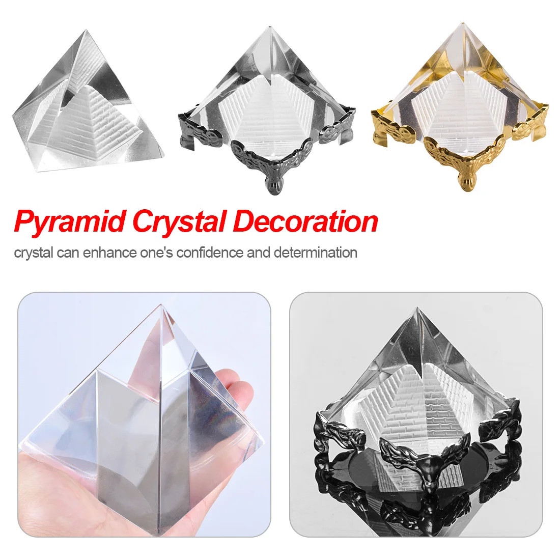 Египетское кристально чистое пирамида украшение для дома гостиной