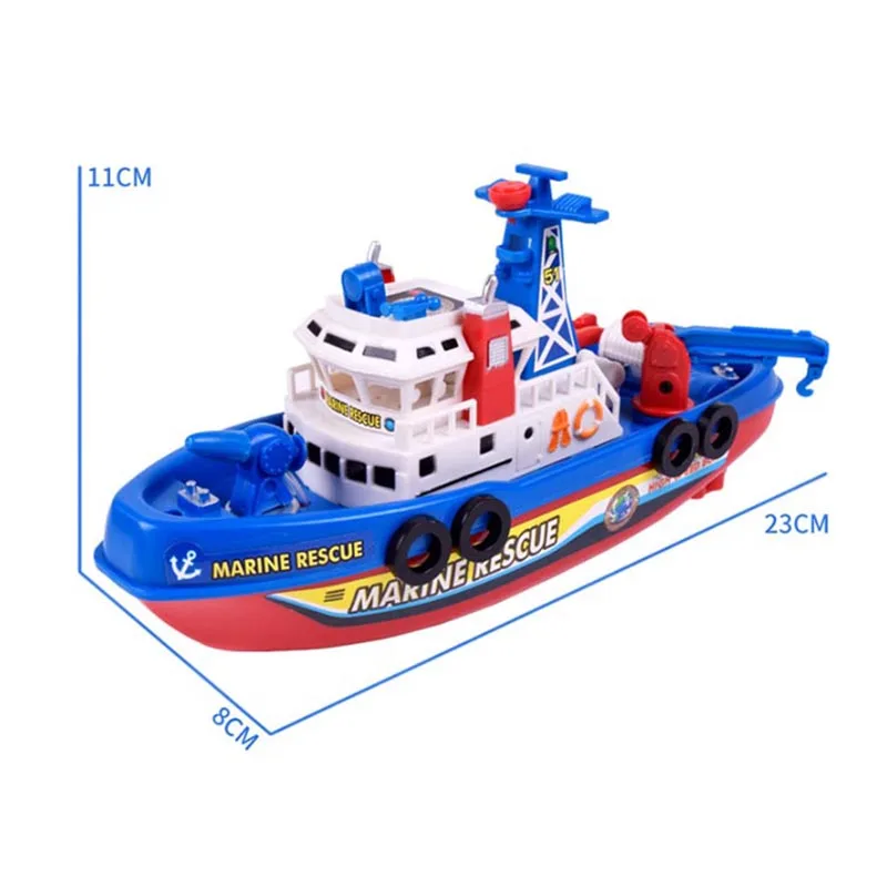Морская спасательная пожарная лодка игрушки электрическое Распыление воды