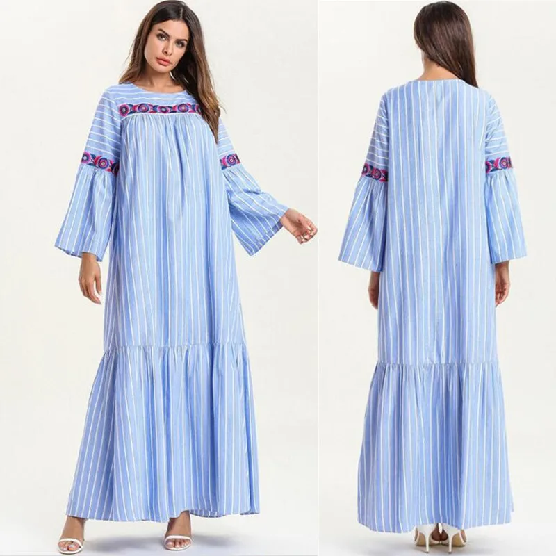 Абая кафтан хиджаб мусульманское платье джилбаб Caftan халат Дубай для женщин