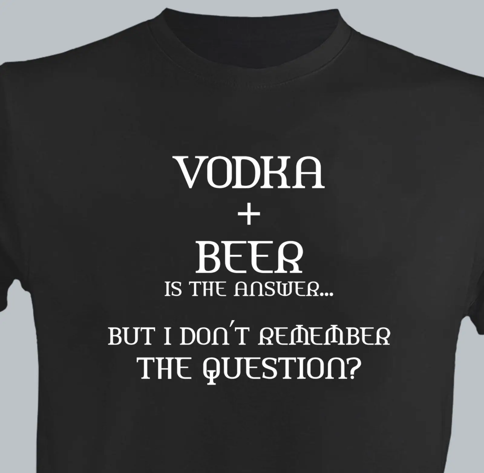 Водка и пиво Мужская Новая футболка с виниловым принтом забавная пивная Клубная