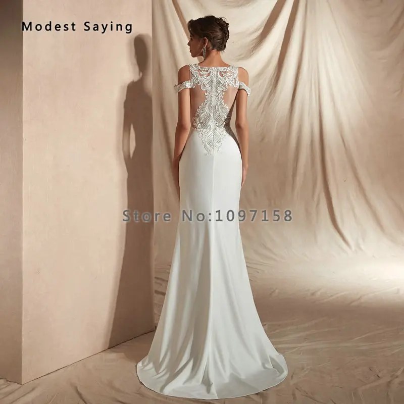 Сексуальные Прозрачные Свадебные платья Бохо с высоким/низким V-образным вырезом