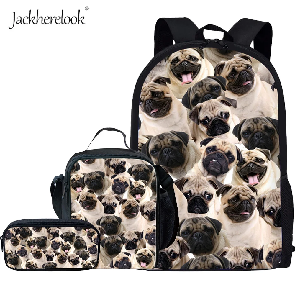 

Jackherelook Children School Bags for Boys Girls Cute 3Pcs/Set Cute Dog School Backpacks Kids Schoolbag Sets Mochila Infantil