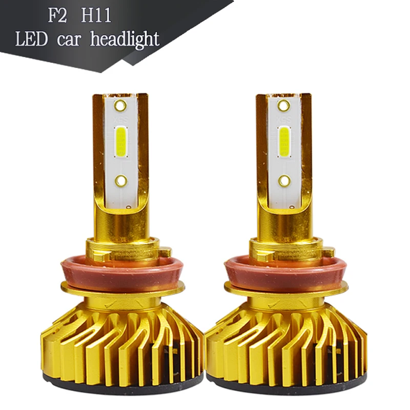 2 шт. LED H7 H11/H8/H9 мини лампа для автомобильных фар 12 В 9005/HB3 9006/HB4 24 10000Lm COB 6500K белый